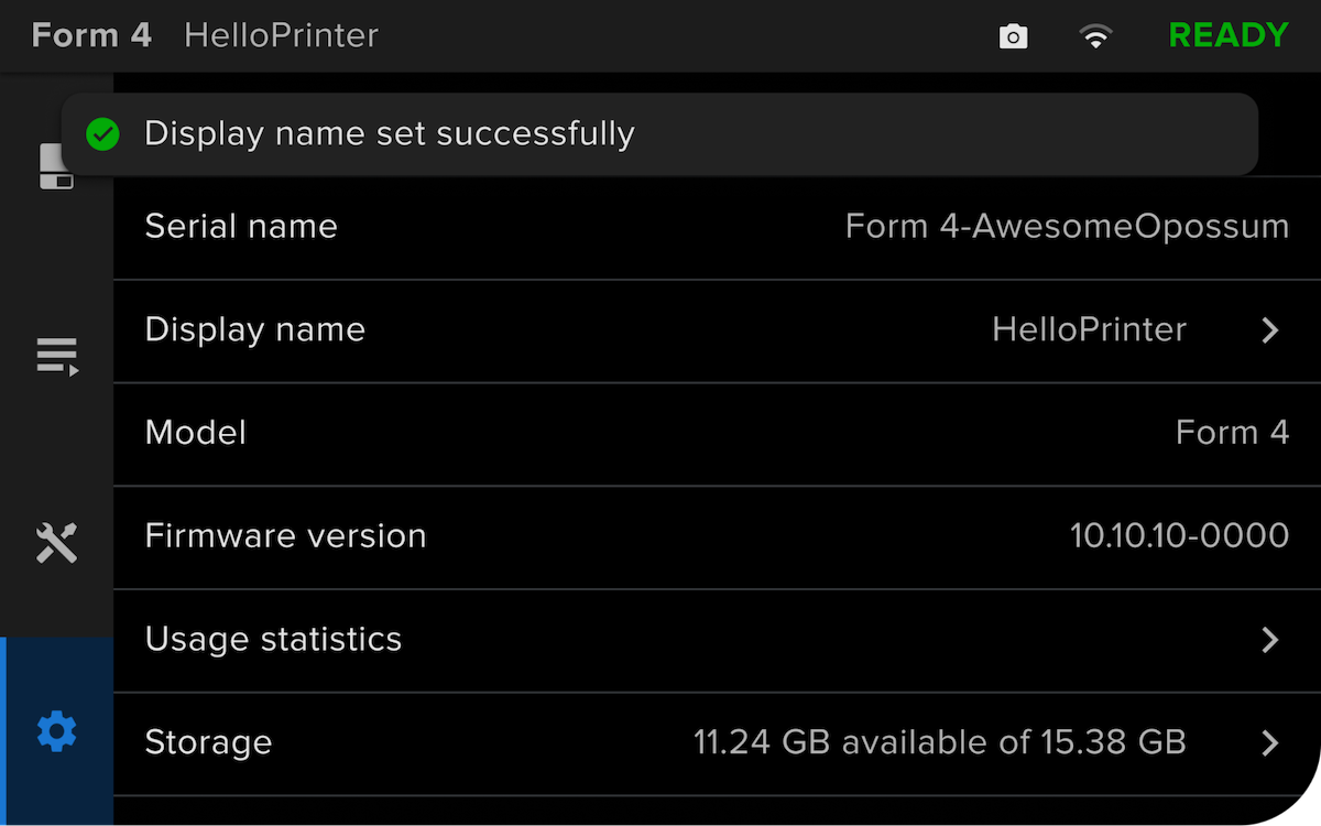 お使いのプリンターの表示名を変更する（Form 4およびForm 4L世代）